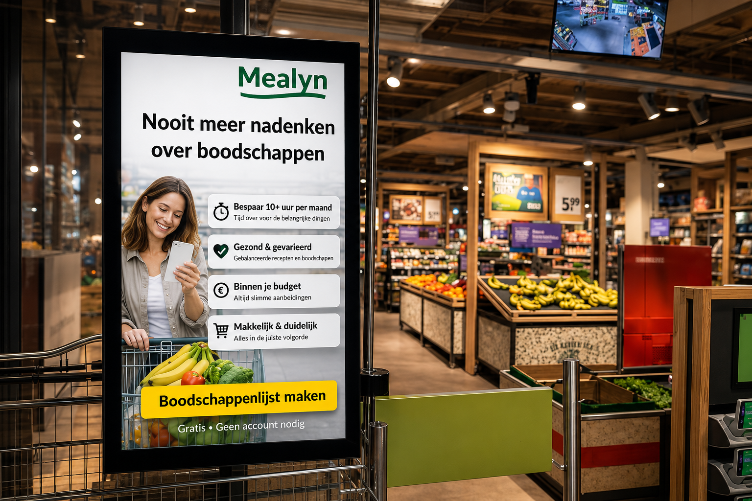 Mealyn in de supermarkt